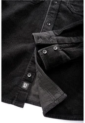 Brandit Langarmhemd Corduroy Classic Shirt Schwarz/Grau