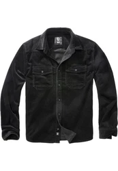 Brandit Langarmhemd Corduroy Classic Shirt Schwarz/Grau