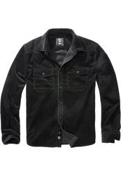 Brandit Langarmhemd Corduroy Classic Shirt Schwarz/Grau