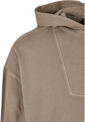 URBAN CLASSICS Kapuzensweatshirt Urban Classics Herren Overdyed Camp Hoody Braun/Grau/Beige/Khaki
