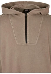 URBAN CLASSICS Kapuzensweatshirt Urban Classics Herren Overdyed Camp Hoody Braun/Grau/Beige/Khaki