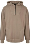 URBAN CLASSICS Kapuzensweatshirt Urban Classics Herren Overdyed Camp Hoody Braun/Grau/Beige/Khaki