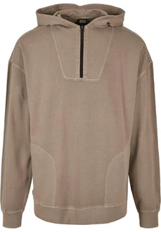 URBAN CLASSICS Kapuzensweatshirt Urban Classics Herren Overdyed Camp Hoody Braun/Grau/Beige/Khaki