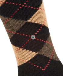Burlington Kniestrümpfe Preston Schwarz/Gelb/Bordeaux/Dunkelbraun/Braun