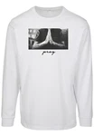 Mister Tee Longsleeve Pray Grau/Weiß