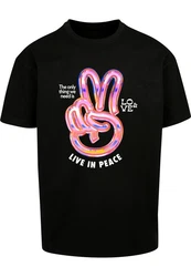 Upscale by Mister Tee Live in Peace Tee Grün/Orange/Rosa/Schwarz