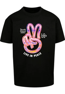 Upscale by Mister Tee Live in Peace Tee Grün/Orange/Rosa/Schwarz