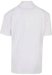 URBAN CLASSICS T-Shirt Boxy Zip Pique Tee Weiß/Grau/Creme