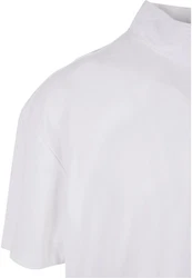 URBAN CLASSICS T-Shirt Boxy Zip Pique Tee Weiß/Grau/Creme