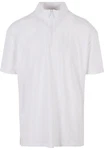 URBAN CLASSICS T-Shirt Boxy Zip Pique Tee Weiß/Grau/Creme