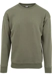 URBAN CLASSICS Rundhalspullover Sweat Crewneck Dunkelgrün/Khaki