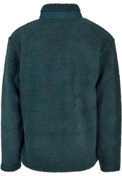 URBAN CLASSICS Herren Basic Sherpa Jacket (1-St) Türkis/Grün/Dunkelgrün