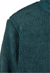 URBAN CLASSICS Herren Basic Sherpa Jacket (1-St) Türkis/Grün/Dunkelgrün