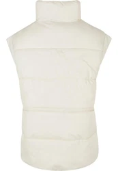 Urban Classics Damen Ladies Waisted Puffer Vest Khaki/Weiß/Beige/Creme/Braun