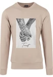 Mister Tee Rundhalspullover Trust 2.0 Crewneck Beige/Braun