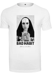 Mister Tee T-Shirt Bad Habit Tee Beige/Weiß/Lila/Grün