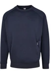 Urban Classics Rundhalspullover Raglan Zip Pocket Crew Dunkelblau/Blau