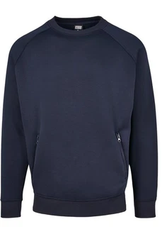 Urban Classics Rundhalspullover Raglan Zip Pocket Crew Dunkelblau/Blau