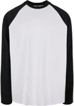 Urban Classics Herren Organic Oversized Raglan Longsleeve Weiß/Schwarz