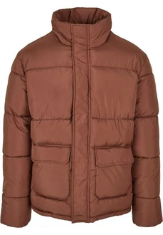 Urban Classics Herren Short Puffer Jacket (1-St) Braun/Rot