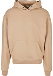 URBAN CLASSICS Kapuzensweatshirt Snap Hoody (1-tlg) Beige/Braun/Khaki