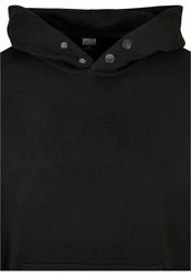 URBAN CLASSICS Kapuzensweatshirt Snap Hoody (1-tlg) Schwarz/Dunkelgrau
