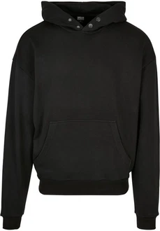 URBAN CLASSICS Kapuzensweatshirt Snap Hoody (1-tlg) Schwarz/Dunkelgrau