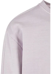 Urban Classics Rundhalspullover Heavy Terry Garment Dye Crew Lila/Rosa