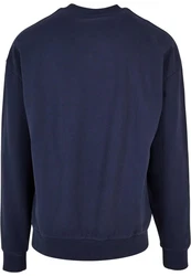 Urban Classics Rundhalspullover Heavy Terry Garment Dye Crew Dunkelblau/Blau