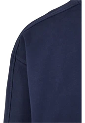 Urban Classics Rundhalspullover Heavy Terry Garment Dye Crew Dunkelblau/Blau