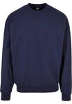 Urban Classics Rundhalspullover Heavy Terry Garment Dye Crew Dunkelblau/Blau