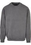 Urban Classics Rundhalspullover Heavy Terry Garment Dye Crew Dunkelgrau/Grau/Hellgrau