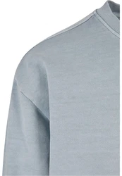 Urban Classics Rundhalspullover Heavy Terry Garment Dye Crew Blau/Grau/Hellblau