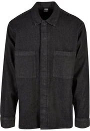 Langarmhemd Herren Oversized Denim Pocket Shirt (1-tlg)