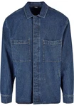 URBAN CLASSICS Langarmhemd Urban Classics Herren Oversized Denim Pocket Shirt 