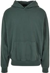 URBAN CLASSICS Kapuzensweatshirt Heavy Terry Garment Dye Hoody Dunkelgrün/Grün