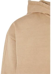 URBAN CLASSICS Kapuzensweatshirt Heavy Terry Garment Dye Hoody Beige/Braun/Khaki