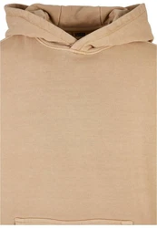 URBAN CLASSICS Kapuzensweatshirt Heavy Terry Garment Dye Hoody Beige/Braun/Khaki