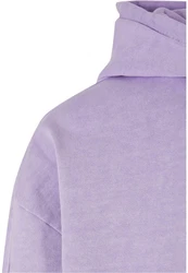 URBAN CLASSICS Kapuzensweatshirt Heavy Terry Garment Dye Hoody Lila