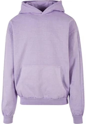 URBAN CLASSICS Kapuzensweatshirt Heavy Terry Garment Dye Hoody Lila