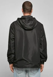 URBAN CLASSICS Anorak Recycled Basic Pull Over Jacket (1-St) Schwarz/Dunkelblau/Dunkelgrau