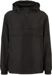 URBAN CLASSICS Anorak Recycled Basic Pull Over Jacket (1-St) Schwarz/Dunkelblau/Dunkelgrau