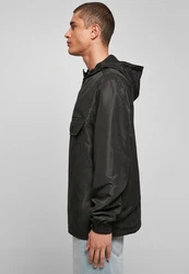 URBAN CLASSICS Anorak Recycled Basic Pull Over Jacket (1-St) Schwarz/Dunkelblau/Dunkelgrau