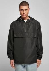 URBAN CLASSICS Anorak Recycled Basic Pull Over Jacket (1-St) Schwarz/Dunkelblau/Dunkelgrau