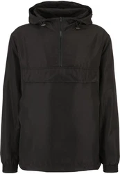 URBAN CLASSICS Anorak Recycled Basic Pull Over Jacket (1-St) Schwarz/Dunkelblau/Dunkelgrau