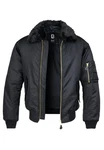 Brandit Winterjacke MA2 Jacket Fur Collar (1-St) Schwarz/Dunkelblau/Blau/Grau/Dunkelgrau