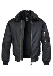 Brandit Winterjacke MA2 Jacket Fur Collar (1-St) Schwarz/Dunkelblau/Blau/Grau/Dunkelgrau