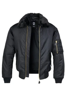 Brandit Winterjacke MA2 Jacket Fur Collar (1-St) Schwarz/Dunkelblau/Blau/Grau/Dunkelgrau