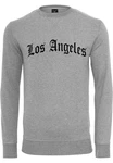 Mister Tee Kapuzenpullover Los Angeles Wording Crewneck Grau/Hellgrau/Grün