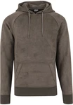 Urban Classics Sweatshirt Imitation Suede Hoody Grau/Braun/Khaki/Dunkelgrün
